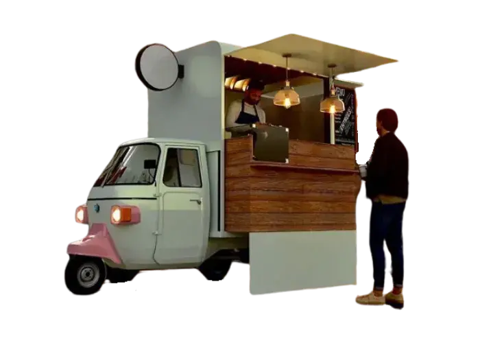 food truck moto con cliente